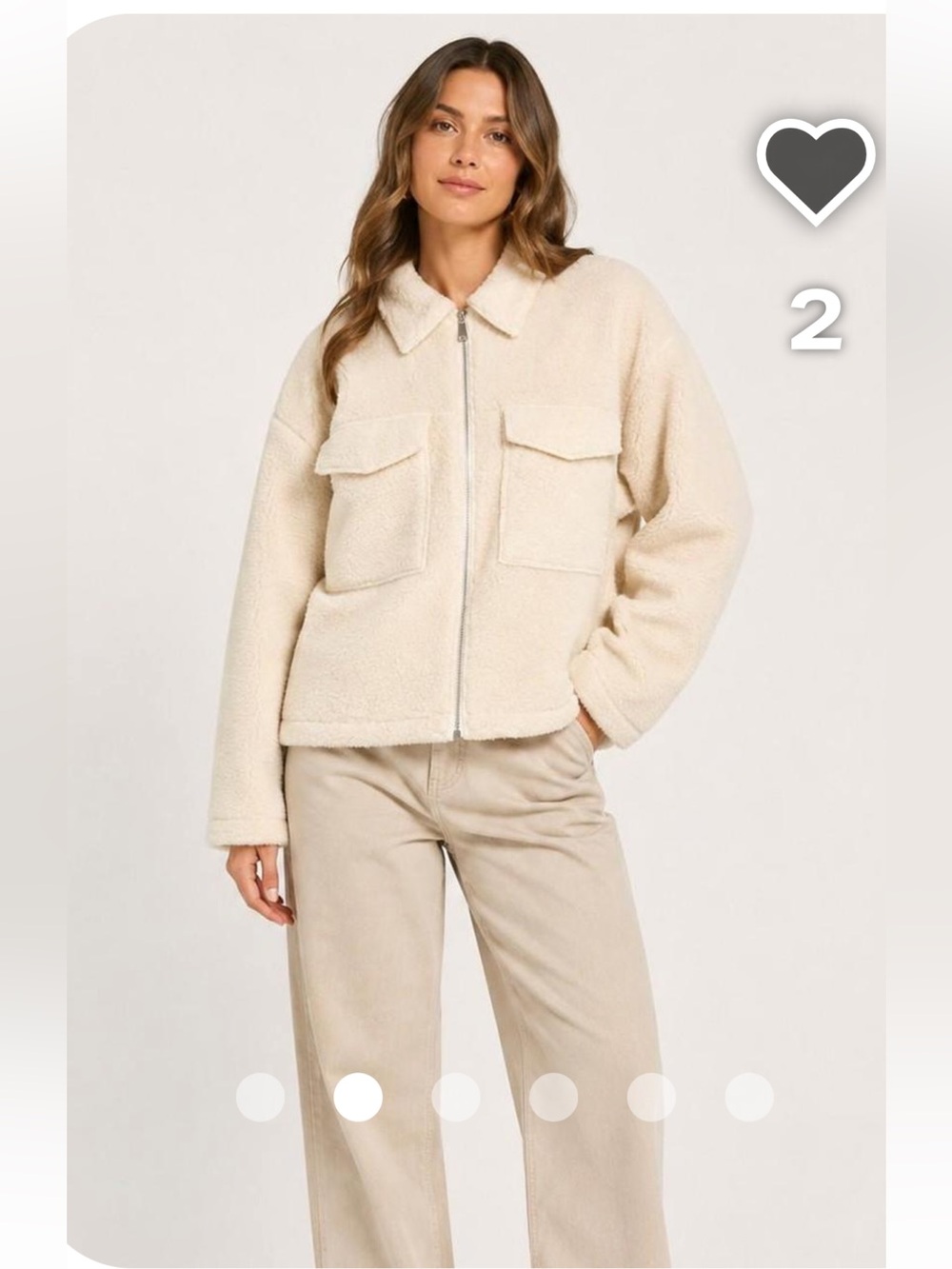 Black Label Cream Teddy Bouclé Zip Jacket